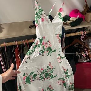 Beach Dress- floor length- high slit- lightweight -slip like material